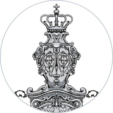 Black and white illustration of an ornate sculpture or monument.